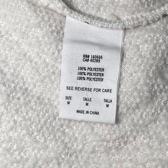 New Era New York Giants Cream Athletic Sherpa Full-Zip Bomber Jacket Women’s Med - Picture 12 of 13